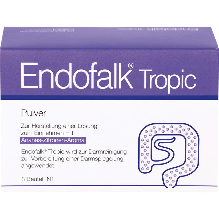 Endofalk Tropic Pulver mit Ananas-Zitronen-Aroma zur Darmreinigung, 8 pc Sachets