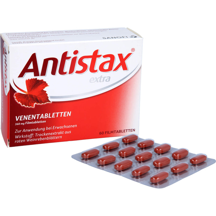 Antistax extra Venentabletten 360 mg bei schweren, geschwollenen, schmerzenden Beinen, 60 St. Tabletten