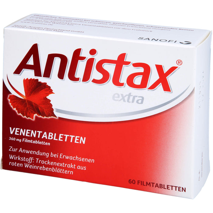 Antistax extra Venentabletten 360 mg bei schweren, geschwollenen, schmerzenden Beinen, 60 pc Tablettes