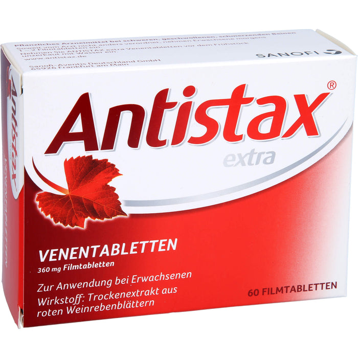 Antistax extra Venentabletten 360 mg bei schweren, geschwollenen, schmerzenden Beinen, 60 pc Tablettes