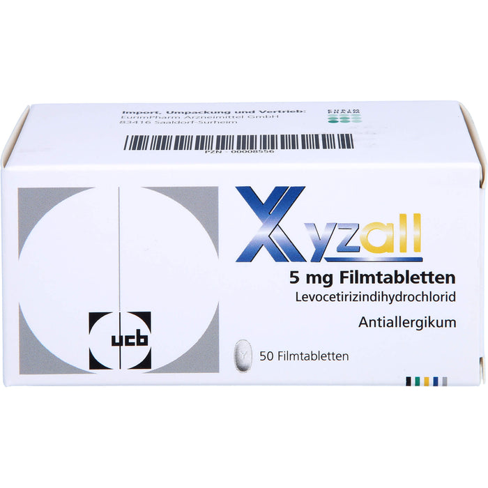 Xyzall 5 mg Eurim Filmtabletten bei Allergien, 50 pcs. Tablets