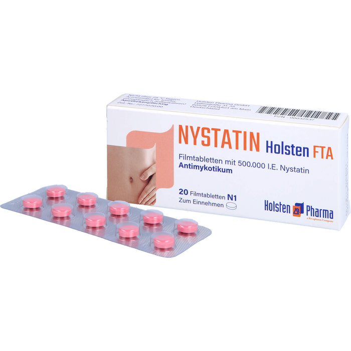 Nystatin Holsten Filmtabletten, 20 pc Tablettes