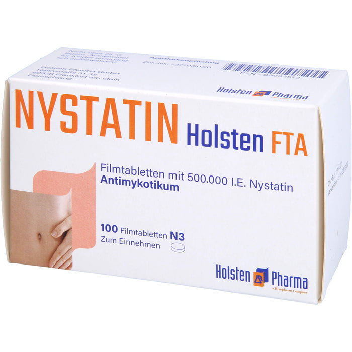 Nystatin Holsten FTA, Filmtabletten mit 500.000 I.E. Nystatin, 100 St. Tabletten