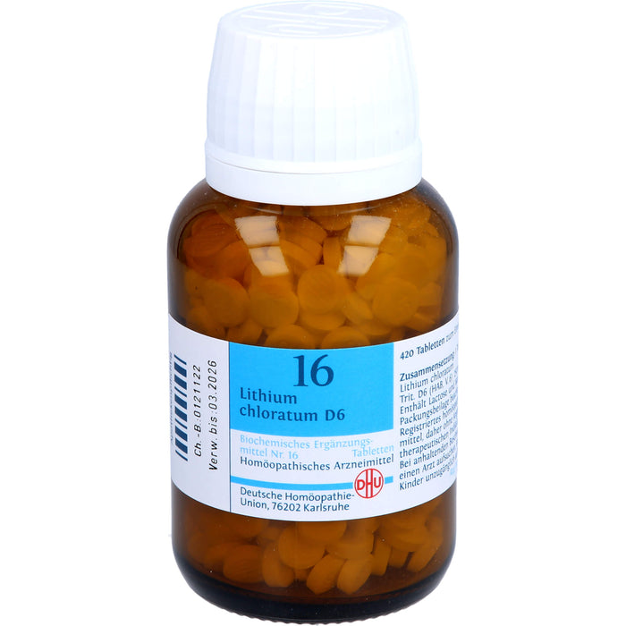 DHU Schüßler-Salz Nr. 16 Lithium chloratum D6 Tabletten, 420 St. Tabletten