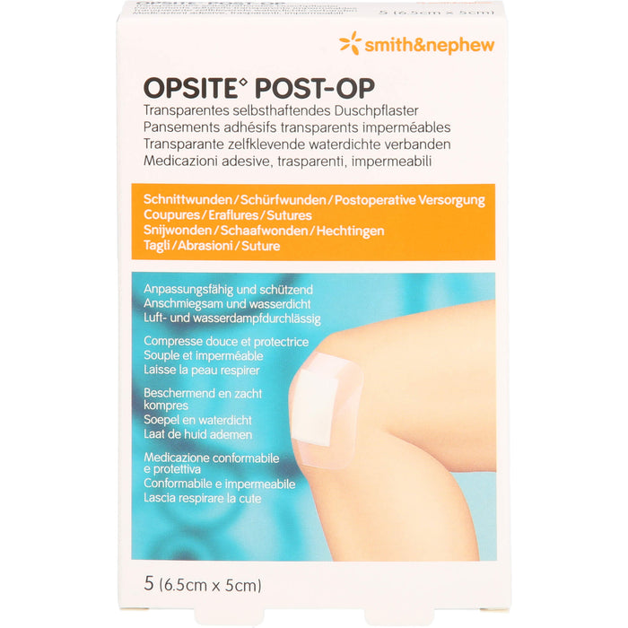 OPSITE Post-OP Duschpflaster 6.5 x 5 cm, 5 pc Pansements