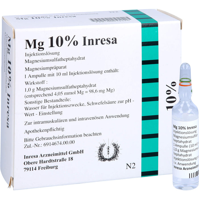 MG 10% Inresa Injektionslösung, 10 pc Ampoules