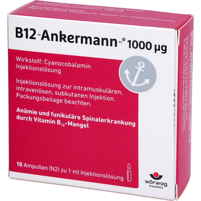 B12 Ankermann 1000 µg Ampullen, 10 pcs. Ampoules