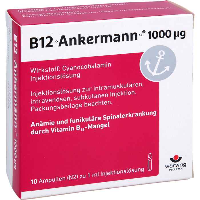 B12 Ankermann 1000 µg Ampullen, 10 St. Ampullen