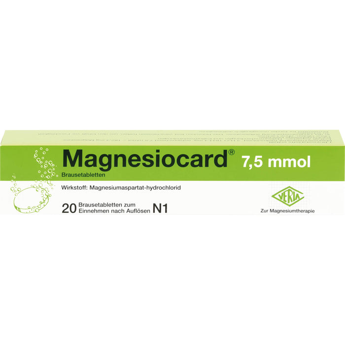 Magnesiocard 7,5 mmol Brausetabletten, 20 pc Tablettes