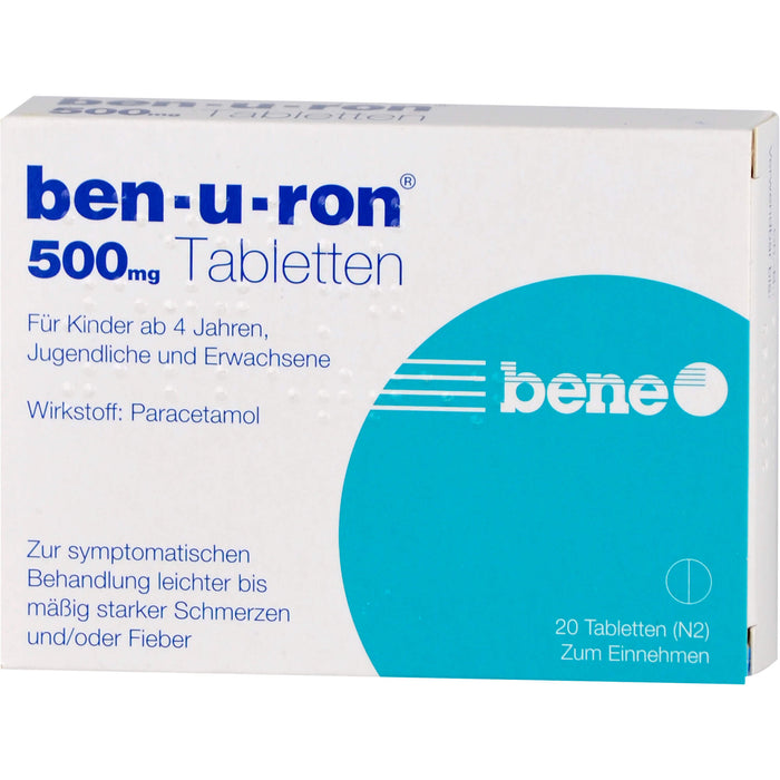 Ben-u-ron 500 mg Tabletten, 20 pc Tablettes