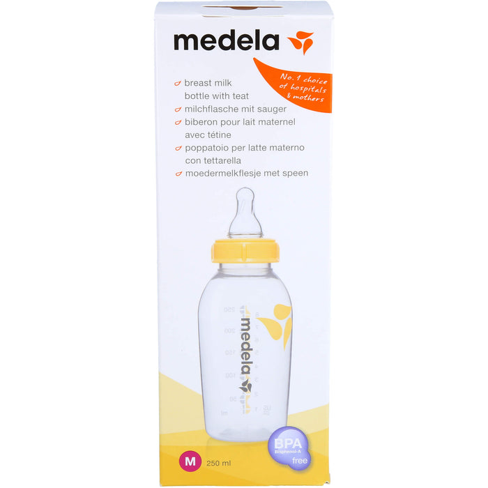 medela Muttermilchflasche 250 ml mit Sauger M, 1 pc Solution