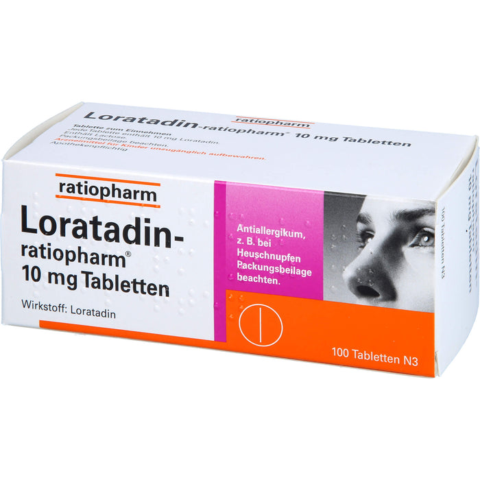 Loratadin-ratiopharm 10 mg Tabletten bei Allergien, 100 pcs. Tablets