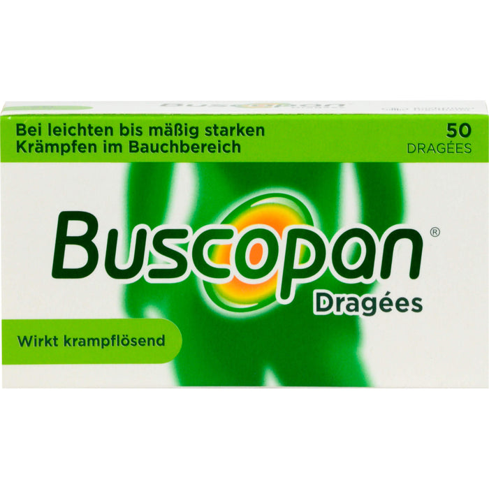 Buscopan Dragées wirkt krampflösend Original Sanofi-Aventis, 50 pc Tablettes