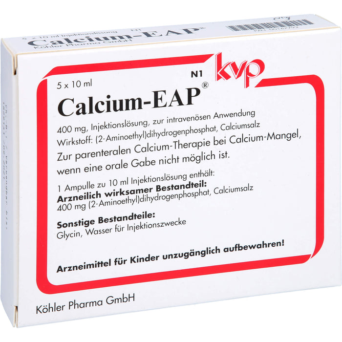 Calcium-EAP Injektionslösung bei Calcium-Mangel, 5 pc Ampoules