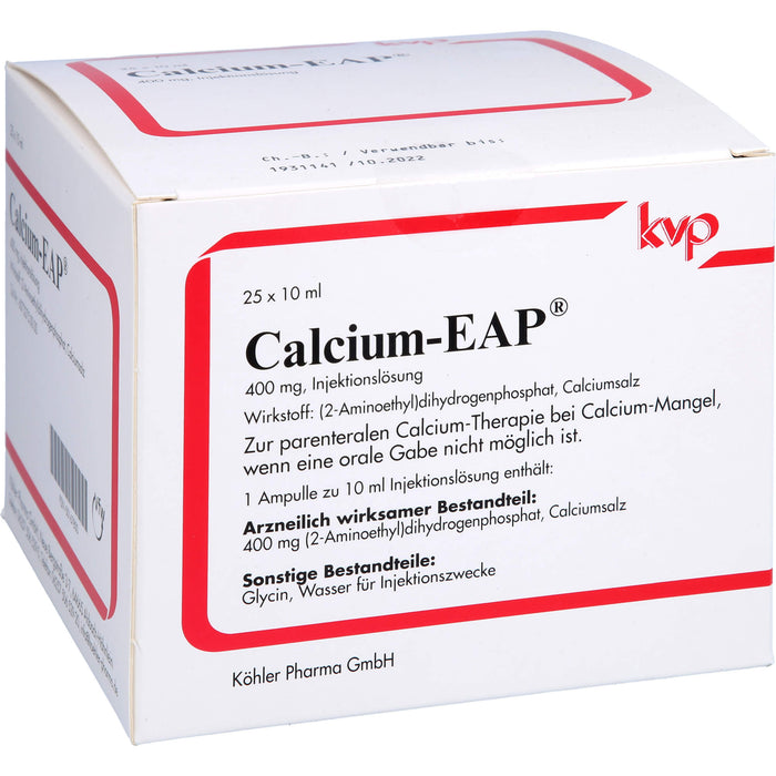 Calcium-EAP Injektionslösung bei Calcium-Mangel, 25 pcs. Ampoules