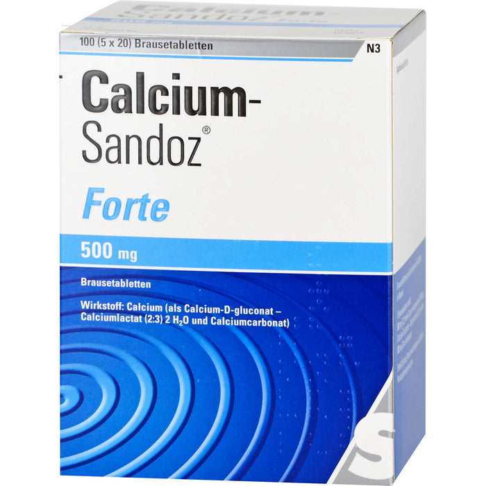 Calcium-Sandoz forte 500 mg Brausetabletten, 100 St. Tabletten