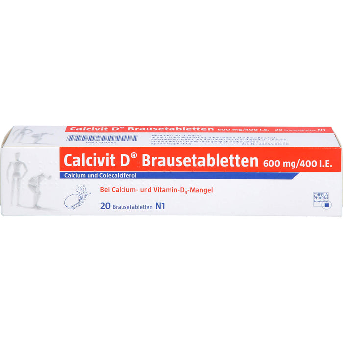 Calcivit D Brausetabletten 600 mg/400 I.E., 20 pcs. Tablets