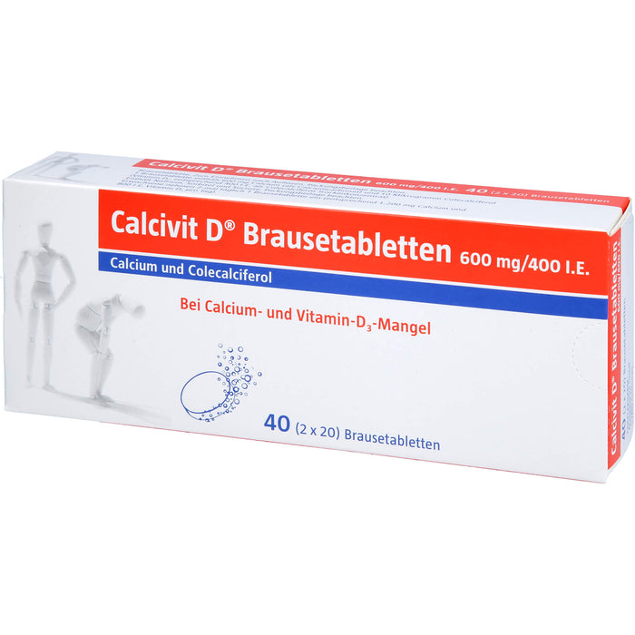 Calcivit D Brausetabletten 600 mg/400 I.E., 40 pc Tablettes