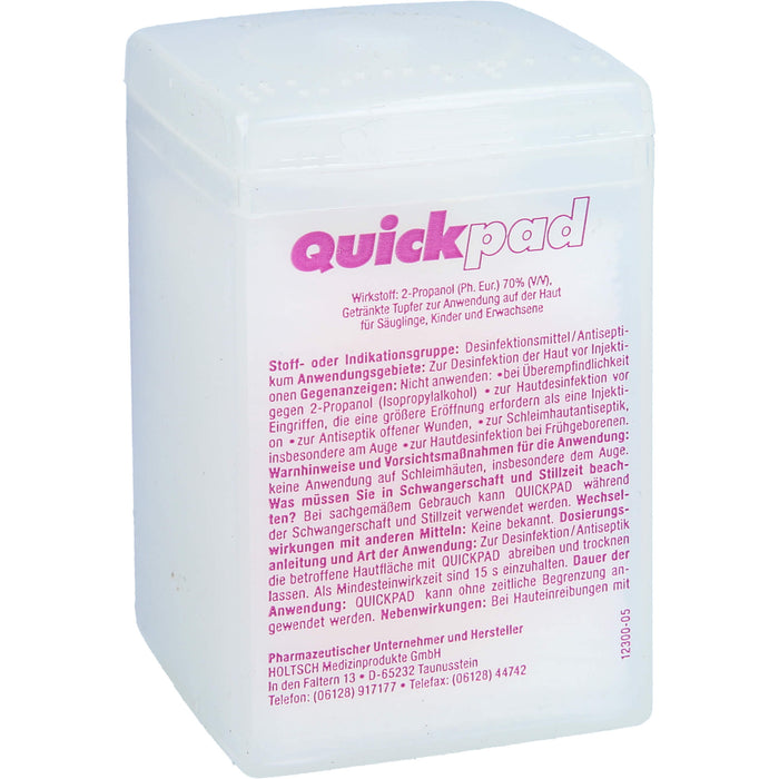 Quickpad getränkte Tupfer zur Desinfektion der Haut, 150 pcs. Swab