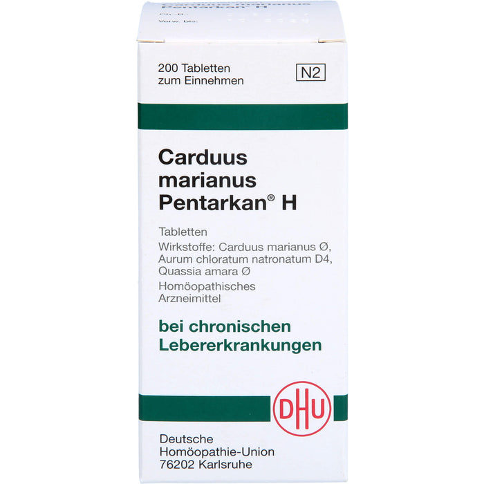 DHU Carduus marianus Pentarkan H Tabletten, 200 pc Tablettes