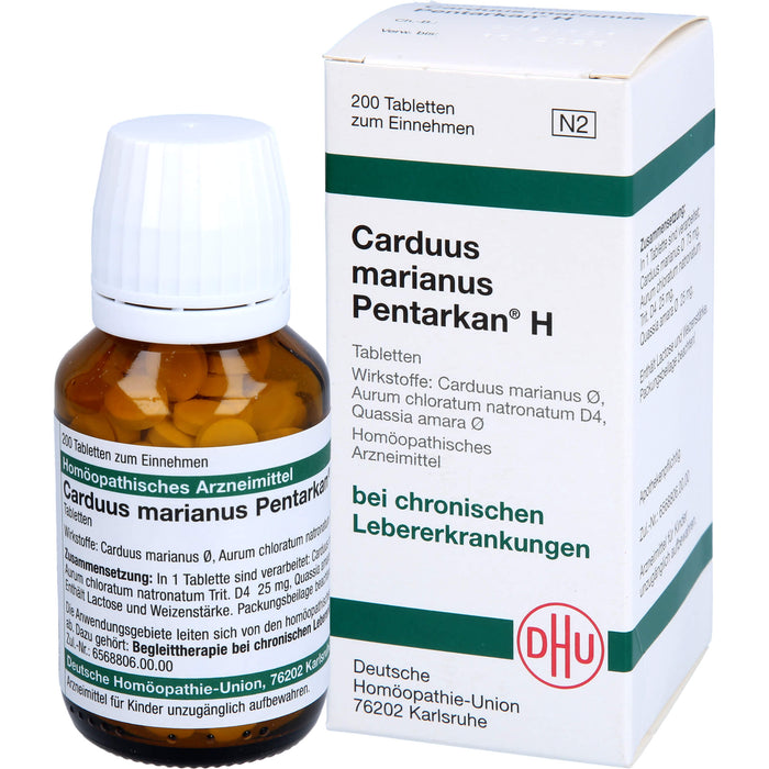 DHU Carduus marianus Pentarkan H Tabletten, 200 St. Tabletten