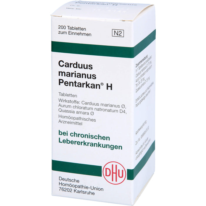 DHU Carduus marianus Pentarkan H Tabletten, 200 St. Tabletten