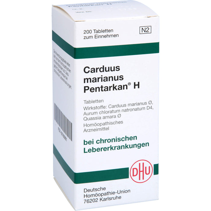 DHU Carduus marianus Pentarkan H Tabletten, 200 pc Tablettes