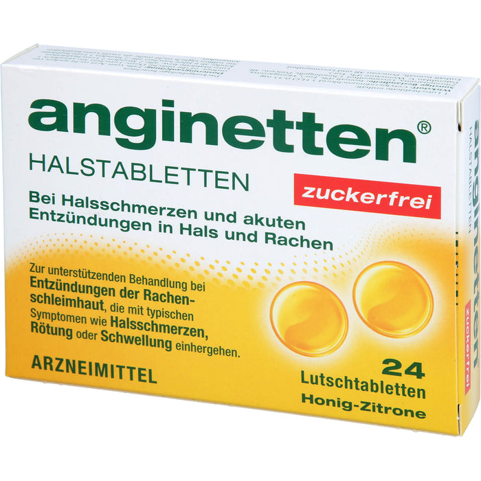 anginetten Halstabletten zuckerfrei, 24 pc Tablettes