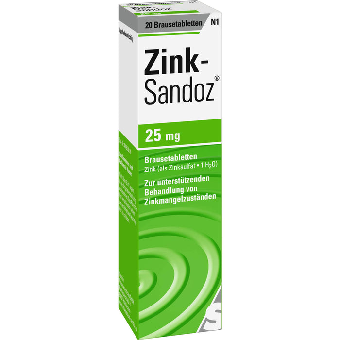 Zink-Sandoz 25 mg Brausetabletten, 20 pcs. Tablets