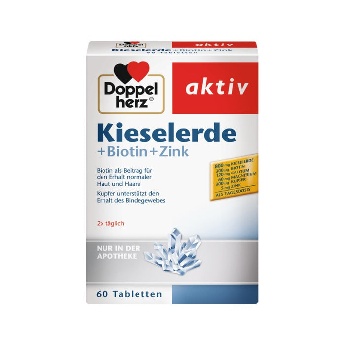 Doppelherz Kieselerde + Biotin + Zink, 60 St. Tabletten