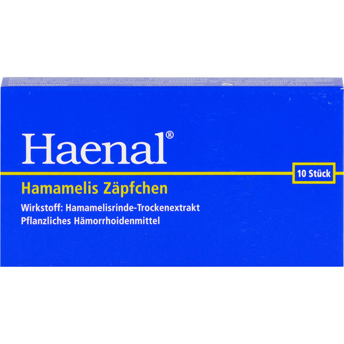 Haenal Hamamelis Zäpfchen Hämorrhoidenmittel, 10 pcs. Suppositories