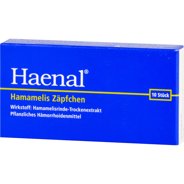 Haenal Hamamelis Zäpfchen Hämorrhoidenmittel, 10 pcs. Suppositories