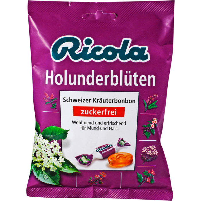 Ricola Holunderblüten Schweizer Kräuterbonbon ohne Zucker, 75 g Candies