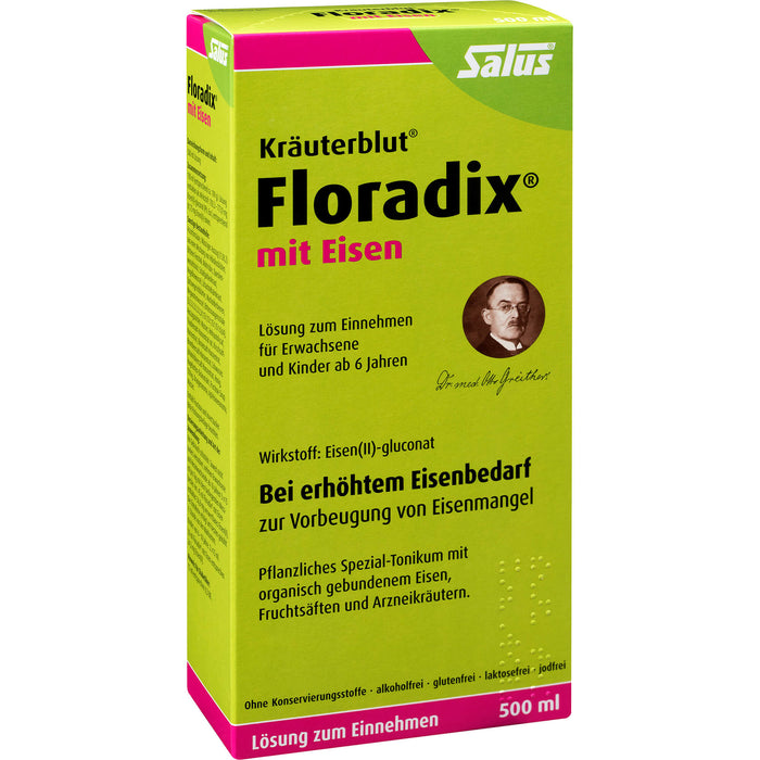 Floradix mit Eisen Lösung, 500 ml Solution