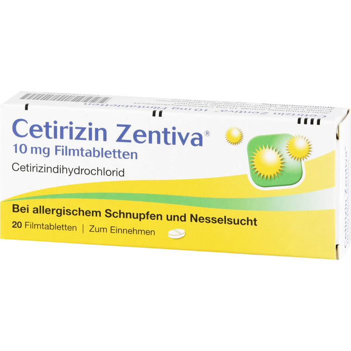 Cetirizin Zentiva 10 mg Filmtabletten, 20 pcs. Tablets