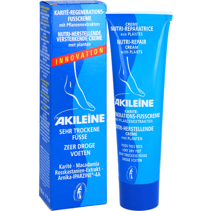 AKILEÏNE Karité-Regenerations-Fußcreme, 100 ml Crème