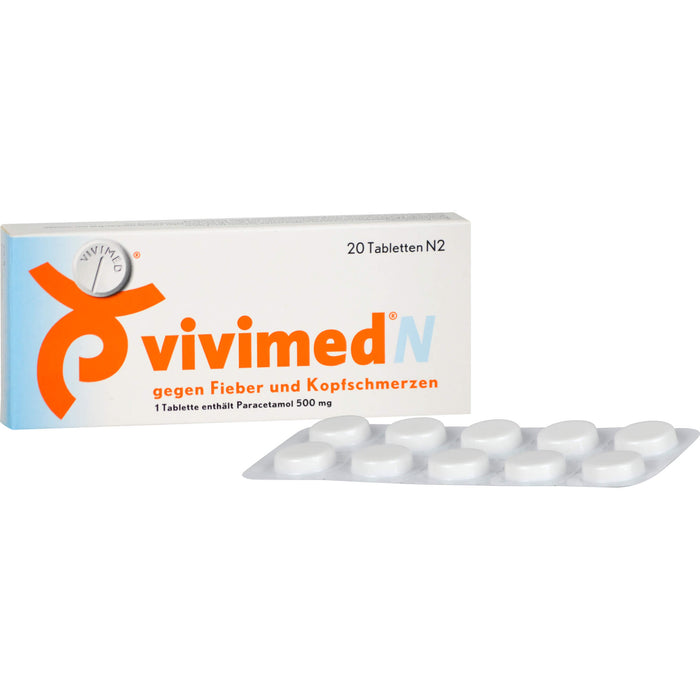 vivimed N gegen Fieber und Kopfschmerzen, 20 pcs. Tablets