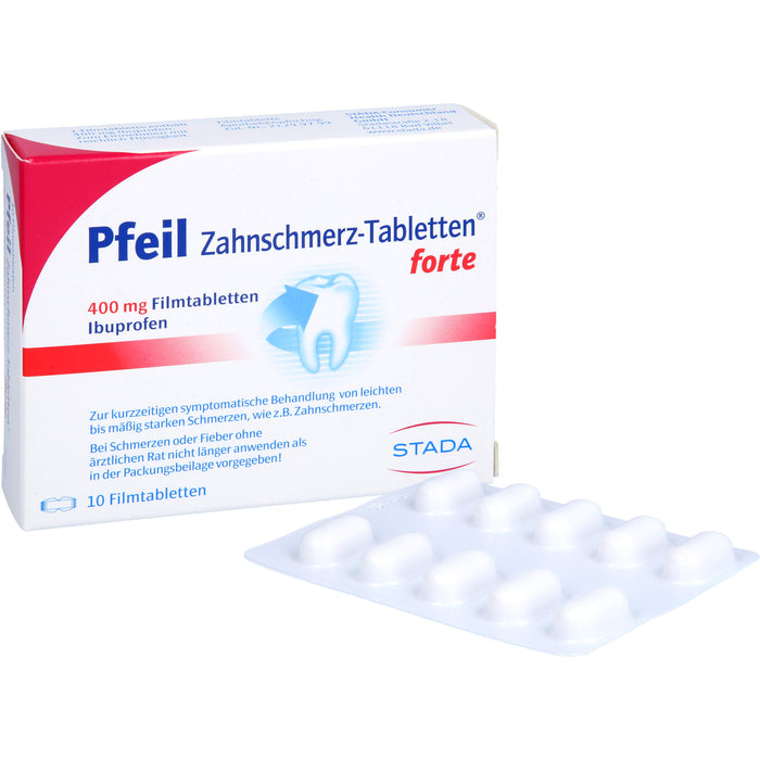 Pfeil Zahnschmerz-Tabletten forte lindert schnell, 10 pc Tablettes