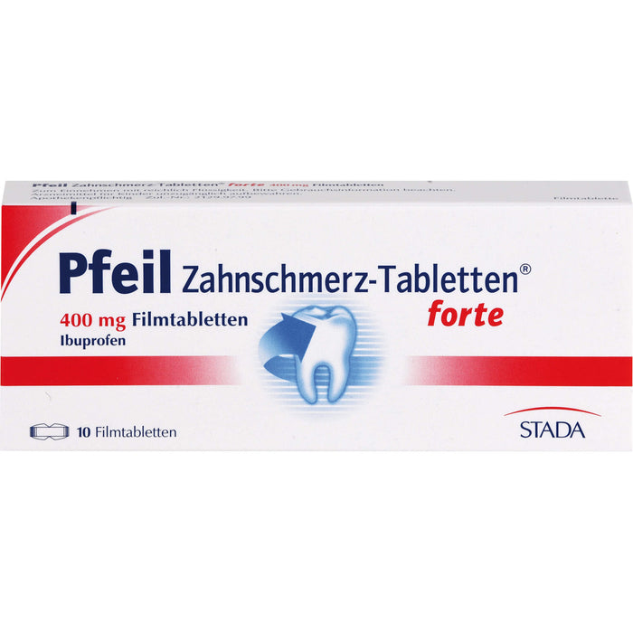 Pfeil Zahnschmerz-Tabletten forte lindert schnell, 10 pcs. Tablets