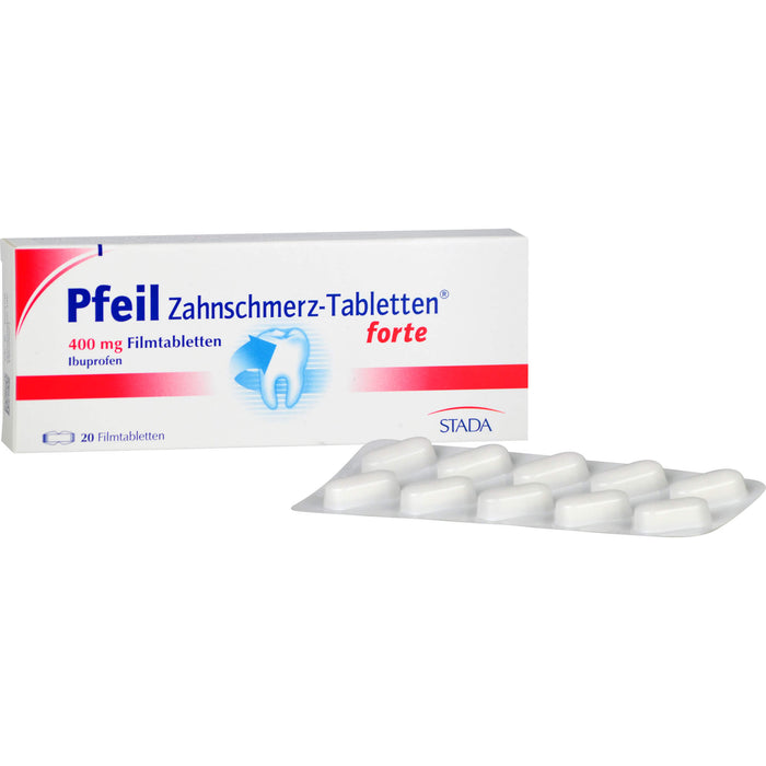 Pfeil Zahnschmerz-Tabletten forte 400 mg Ibuprofen, 20 St. Tabletten