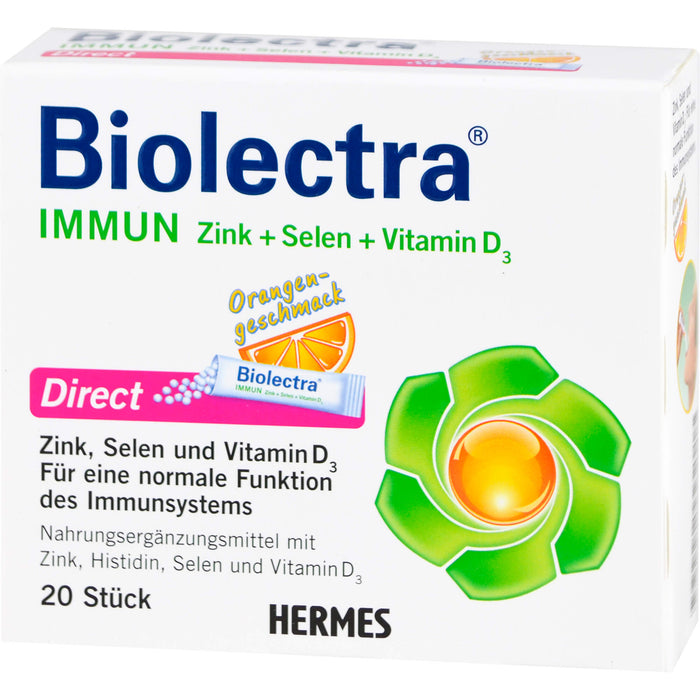 Biolectra Immun Zink + Selen + Vitamin D3 direct Micro-Pellets, 20 pc Sachets