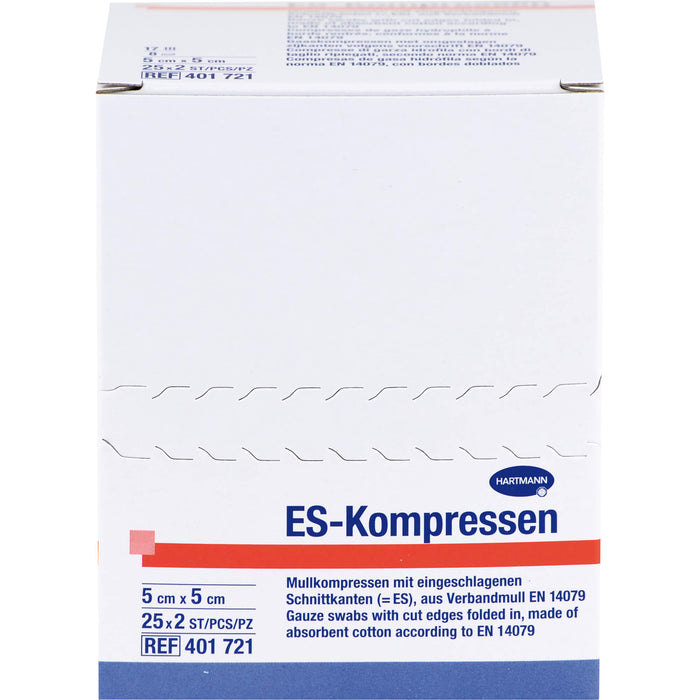 ES-KOMPRESSEN steril 5x5cm 8f, 25X2 St KOM