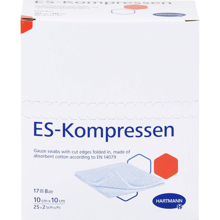 HARTMANN ES-Kompressen steril 10 x 10 cm 8fach, 10 pc Compresses