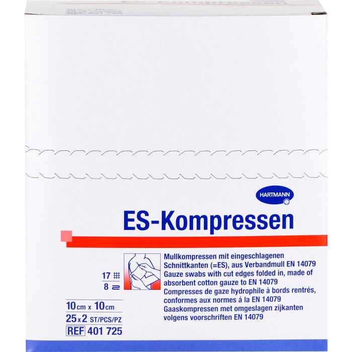 HARTMANN ES-Kompressen steril 10 x 10 cm 8fach, 10 pcs. Compresses