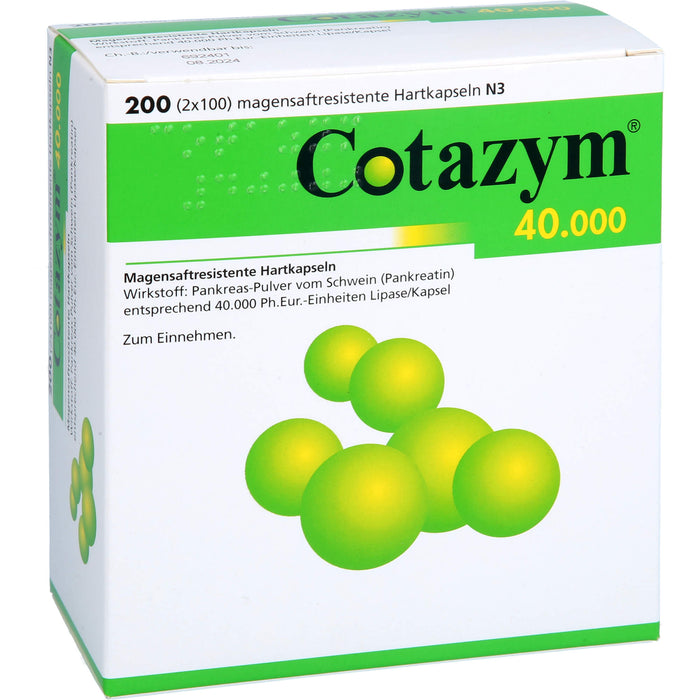 Cotazym 40.000, Magensaftresistente Hartkapseln, 200 St. Kapseln