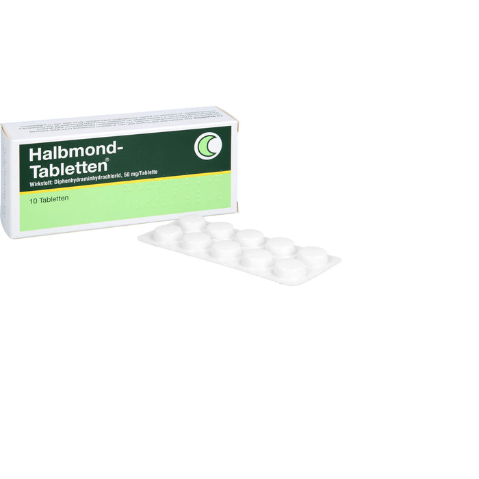 Halbmond-Tabletten 50 mg zur Kurzzeitbehandlung von Schlafstörungen, 10 St. Tabletten