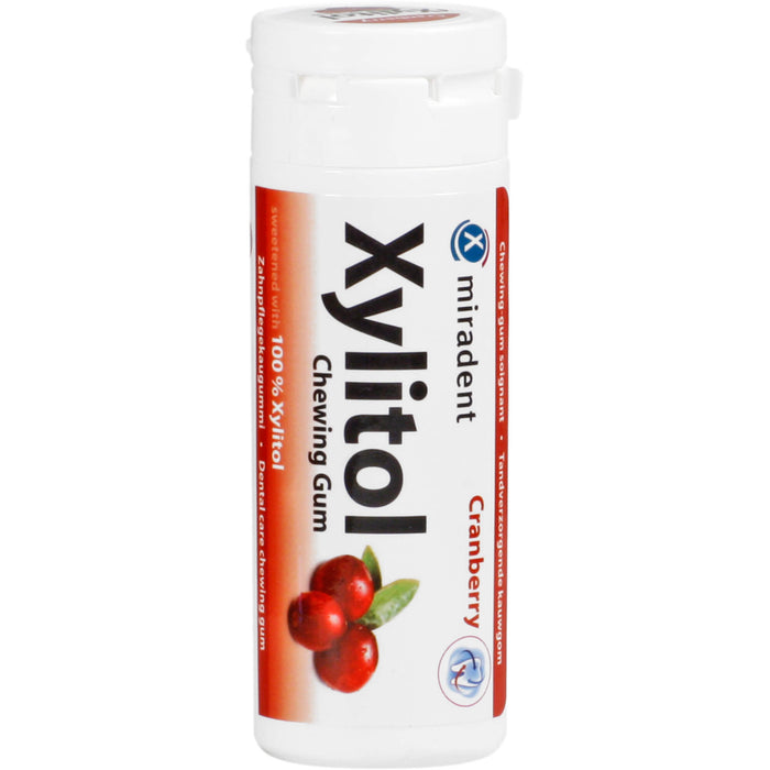 miradent Xylitol Chewing Gum Cranberry, 30 St. Kaugummi