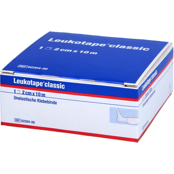 Leukotape classic unelastische Klebebinde 2 cm x 10 m weiß, 1 pc Pansements