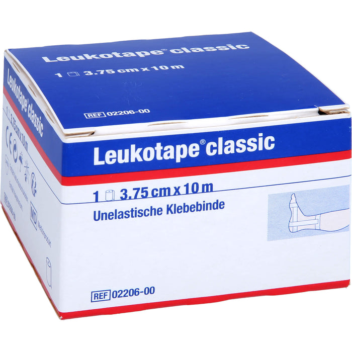 Leukotape classic 3,75 cm x 10 m weiß unelastische Klebebinde, 1 pcs. Wound dressings