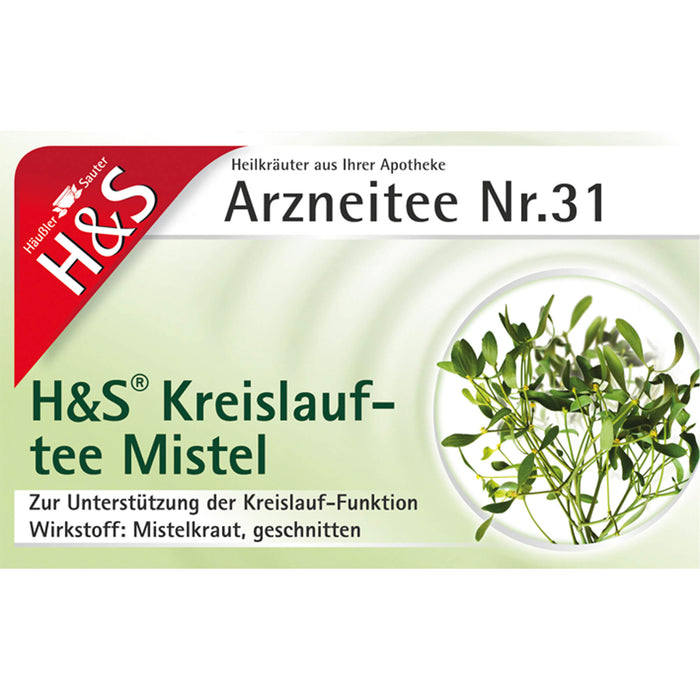 H&S Kreislauftee Mistel, 20 pc Sac filtrant